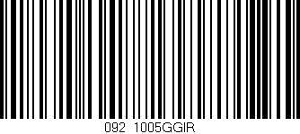 Código de barras (EAN, GTIN, SKU, ISBN): '092/1005GGIR'