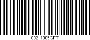 Código de barras (EAN, GTIN, SKU, ISBN): '092/1005GPT'