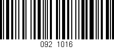 Código de barras (EAN, GTIN, SKU, ISBN): '092/1016'