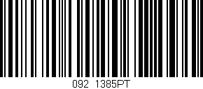 Código de barras (EAN, GTIN, SKU, ISBN): '092/1385PT'