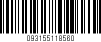 Código de barras (EAN, GTIN, SKU, ISBN): '093155118560'