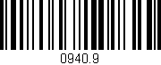 Código de barras (EAN, GTIN, SKU, ISBN): '0940.9'