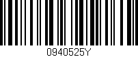 Código de barras (EAN, GTIN, SKU, ISBN): '0940525Y'