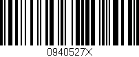 Código de barras (EAN, GTIN, SKU, ISBN): '0940527X'