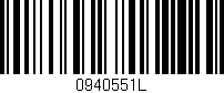 Código de barras (EAN, GTIN, SKU, ISBN): '0940551L'
