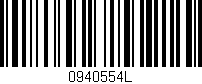 Código de barras (EAN, GTIN, SKU, ISBN): '0940554L'