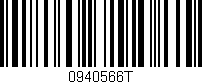 Código de barras (EAN, GTIN, SKU, ISBN): '0940566T'