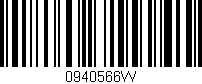 Código de barras (EAN, GTIN, SKU, ISBN): '0940566W'