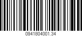 Código de barras (EAN, GTIN, SKU, ISBN): '0941804001.34'