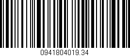 Código de barras (EAN, GTIN, SKU, ISBN): '0941804019.34'
