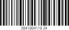 Código de barras (EAN, GTIN, SKU, ISBN): '0941804119.34'