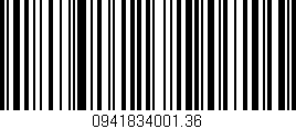 Código de barras (EAN, GTIN, SKU, ISBN): '0941834001.36'