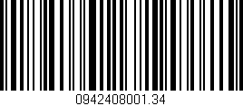 Código de barras (EAN, GTIN, SKU, ISBN): '0942408001.34'