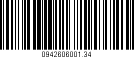 Código de barras (EAN, GTIN, SKU, ISBN): '0942606001.34'