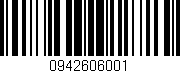 Código de barras (EAN, GTIN, SKU, ISBN): '0942606001'