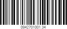 Código de barras (EAN, GTIN, SKU, ISBN): '0942701001.34'