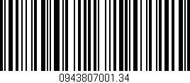 Código de barras (EAN, GTIN, SKU, ISBN): '0943807001.34'