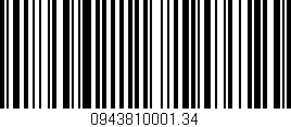 Código de barras (EAN, GTIN, SKU, ISBN): '0943810001.34'