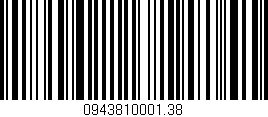 Código de barras (EAN, GTIN, SKU, ISBN): '0943810001.38'