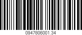 Código de barras (EAN, GTIN, SKU, ISBN): '0947806001.34'