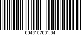 Código de barras (EAN, GTIN, SKU, ISBN): '0948107001.34'