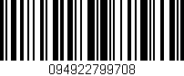 Código de barras (EAN, GTIN, SKU, ISBN): '094922799708'