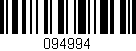 Código de barras (EAN, GTIN, SKU, ISBN): '094994'