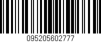 Código de barras (EAN, GTIN, SKU, ISBN): '095205602777'