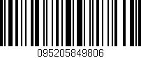 Código de barras (EAN, GTIN, SKU, ISBN): '095205849806'