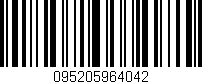 Código de barras (EAN, GTIN, SKU, ISBN): '095205964042'