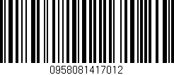 Código de barras (EAN, GTIN, SKU, ISBN): '0958081417012'