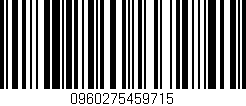 Código de barras (EAN, GTIN, SKU, ISBN): '0960275459715'
