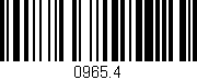 Código de barras (EAN, GTIN, SKU, ISBN): '0965.4'