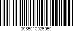Código de barras (EAN, GTIN, SKU, ISBN): '0965013925859'