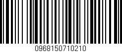 Código de barras (EAN, GTIN, SKU, ISBN): '0968150710210'