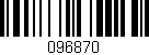 Código de barras (EAN, GTIN, SKU, ISBN): '096870'