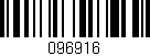 Código de barras (EAN, GTIN, SKU, ISBN): '096916'