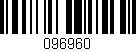 Código de barras (EAN, GTIN, SKU, ISBN): '096960'