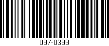 Código de barras (EAN, GTIN, SKU, ISBN): '097-0399'