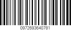 Código de barras (EAN, GTIN, SKU, ISBN): '0972693640781'