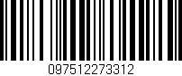 Código de barras (EAN, GTIN, SKU, ISBN): '097512273312'