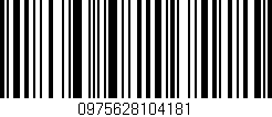 Código de barras (EAN, GTIN, SKU, ISBN): '0975628104181'