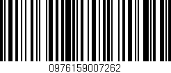Código de barras (EAN, GTIN, SKU, ISBN): '0976159007262'