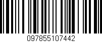 Código de barras (EAN, GTIN, SKU, ISBN): '097855107442'