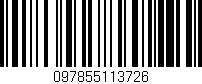 Código de barras (EAN, GTIN, SKU, ISBN): '097855113726'