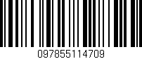 Código de barras (EAN, GTIN, SKU, ISBN): '097855114709'