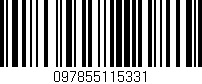 Código de barras (EAN, GTIN, SKU, ISBN): '097855115331'