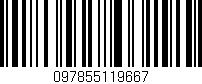 Código de barras (EAN, GTIN, SKU, ISBN): '097855119667'