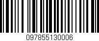 Código de barras (EAN, GTIN, SKU, ISBN): '097855130006'