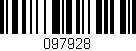 Código de barras (EAN, GTIN, SKU, ISBN): '097928'